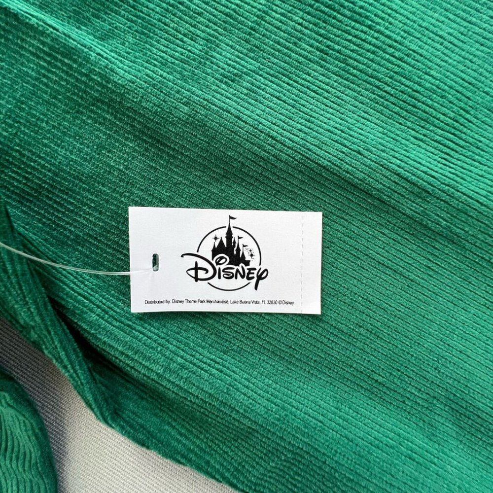 Disney Mickey Corduroy Button Shirt Size LARGE Men Long Sleeve Green Cotton NEW - Picture 3 of 11